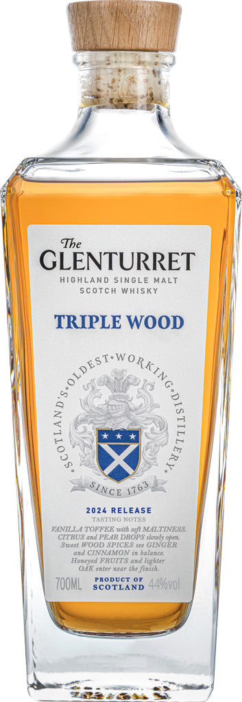 Glenturret Single Malt Scotch Whiskey Triple Wood 2024 Release 700ml-0