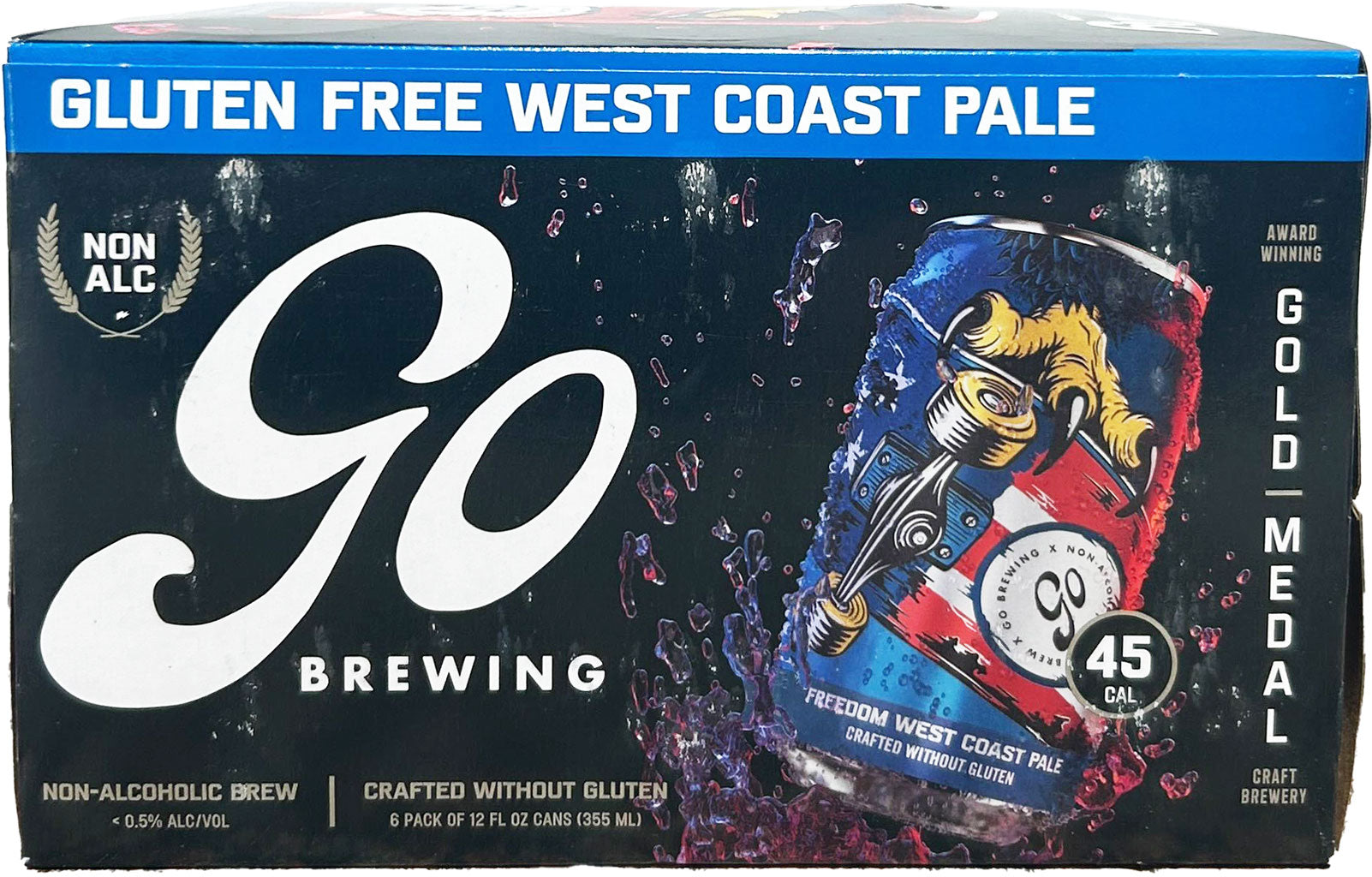 Go Brewing Non-Alcoholic Freedom West Coast Pale Ale 6pk Cans-0
