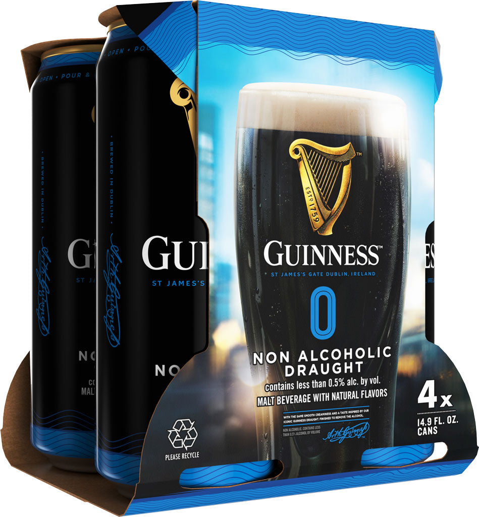 Guinness Zero Non-Alcoholic Draught 4pk Cans-0