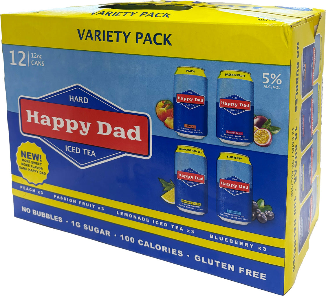 Happy Dad Iced Tea Variety Pack 12pk Cans-0