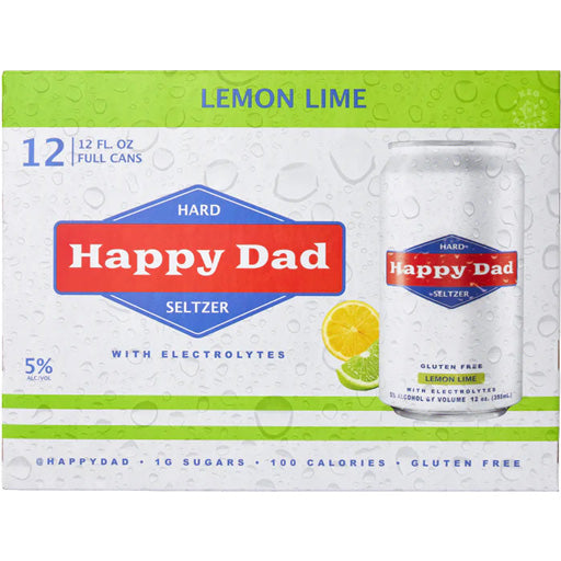 Happy Dad Lemon Lime Hard Seltzer 12pk Cans-0