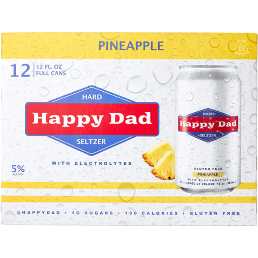 Happy Dad Pineapple Hard Seltzer Pack 12pk Cans-0
