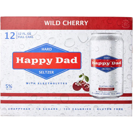 Happy Dad Wild Cherry Hard Seltzer Pack 12pk Cans-0