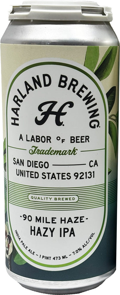 Harland Brewing 90 Mile Haze Hazy IPA 16oz Can-0