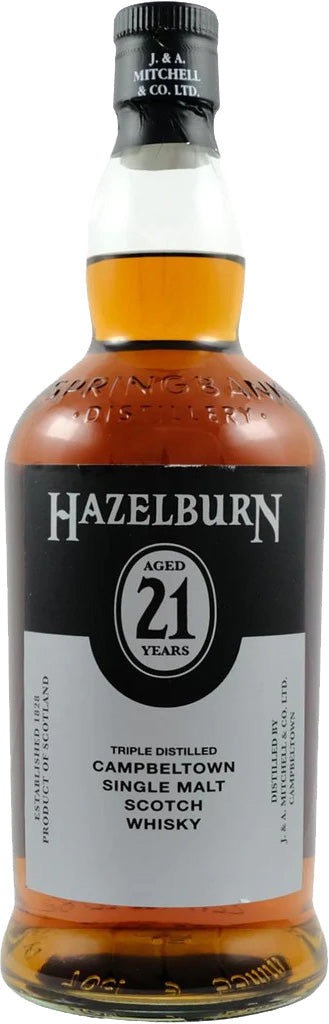 Hazelburn 21 Year Old Single Malt Scotch Whiskey 700ml