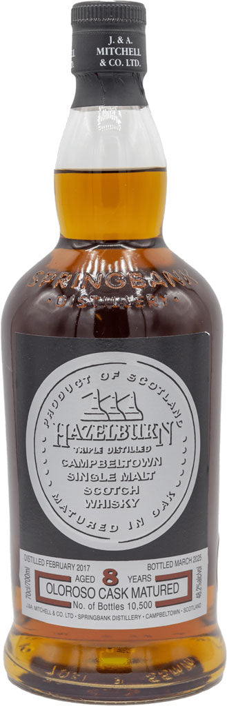 Hazelburn 8 Year Old Single Malt Scotch Whiskey Oloroso Cask 700ml-0