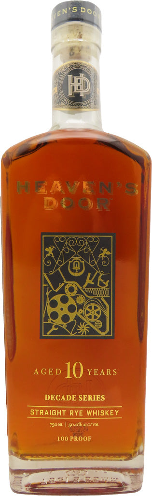 Heaven's Door Straight Rye Whiskey Decade Series 10 Year Old 750ml ...