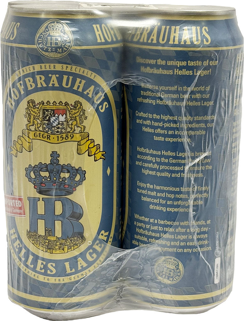 Hofbrauhaus Helles Lager 500ml 4pk-0