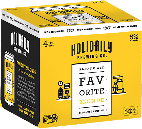 Holidaily Favorite Blonde Ale Gluten Free 4pk Cans-0