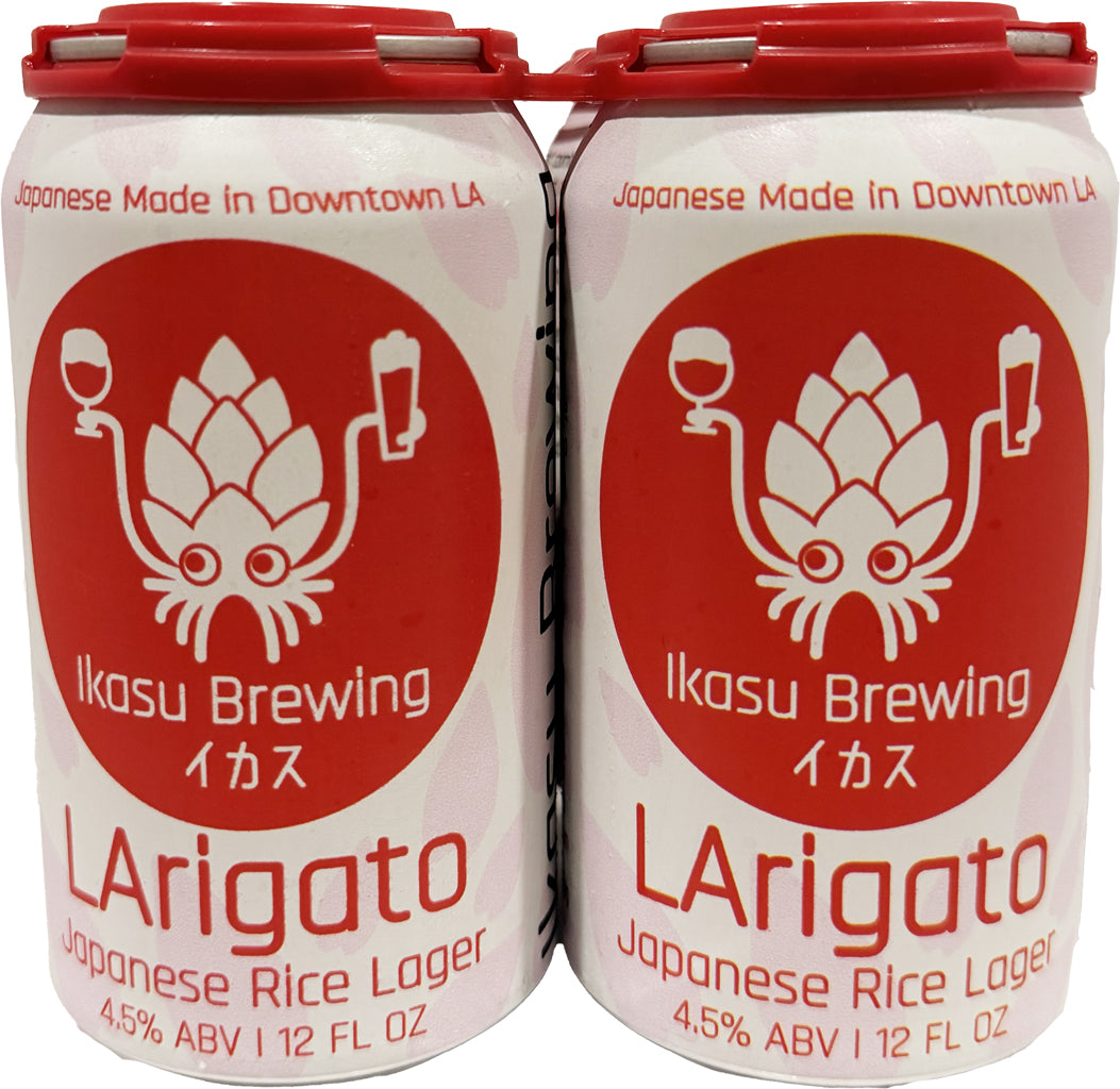 Ikasu Brewing LArigato Japanese Rice Lager 4pk Can-0