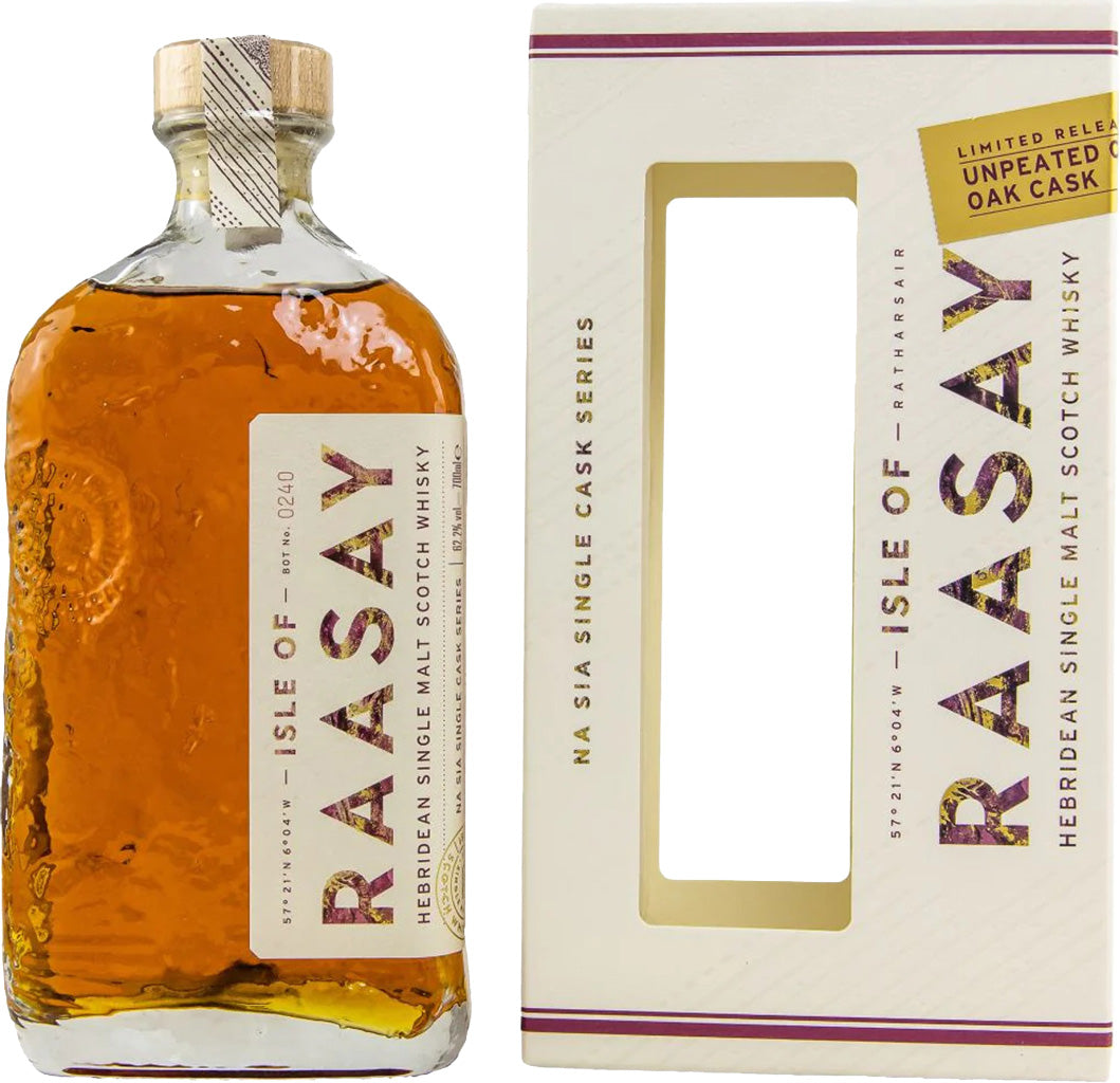 Isle of Raasay Unpeated Chinkapin Oak Cask Hebridean Single Malt Scotch Whisky 700ml-0
