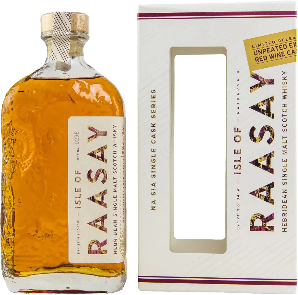 Isle of Raasay Unpeated Ex-Bordeaux Red Wine Single Cask Single Malt Whisky 700ml-0