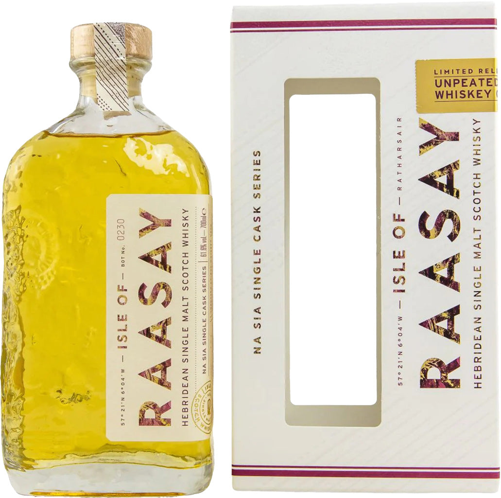 Isle of Raasay Unpeated Ex-Rye Whiskey Single Cask Hebridean Single Malt Scotch Whisky 700ml-0