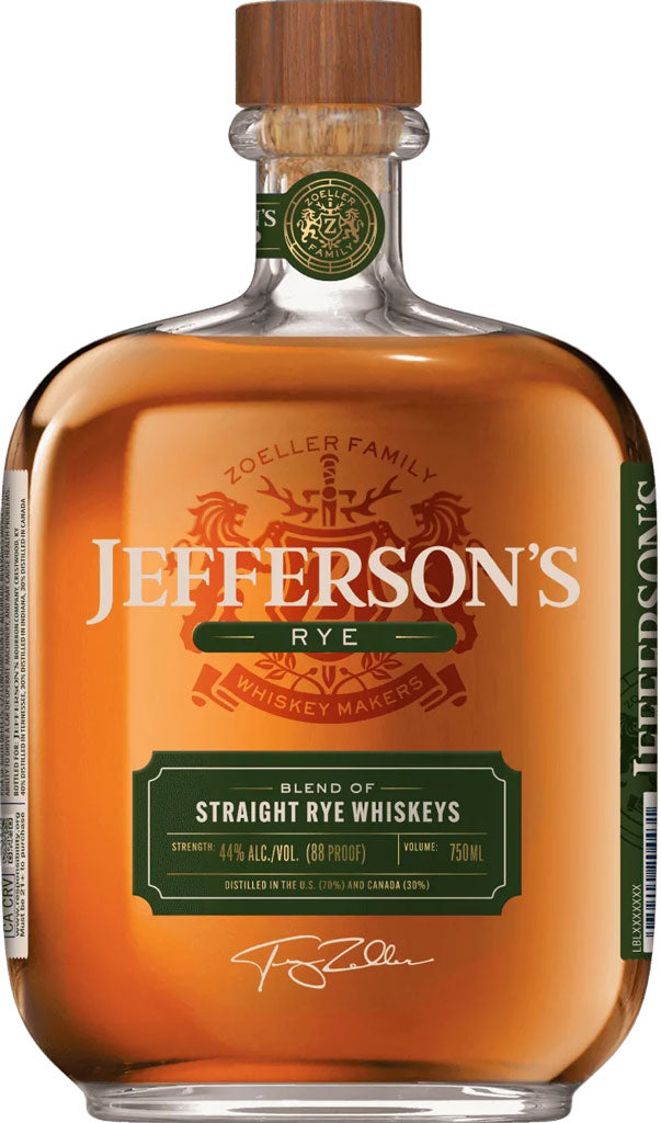 Jefferson's Blend of Straight Rye Whiskey 750ml-0
