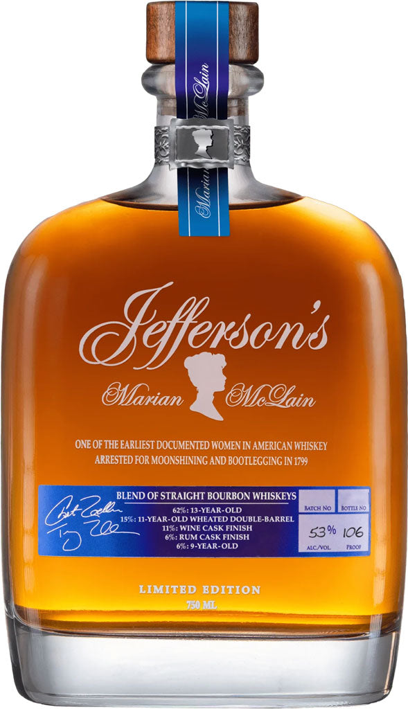 Jefferson's Marian McLain Wheated Double Barrel Bourbon 750ml-0