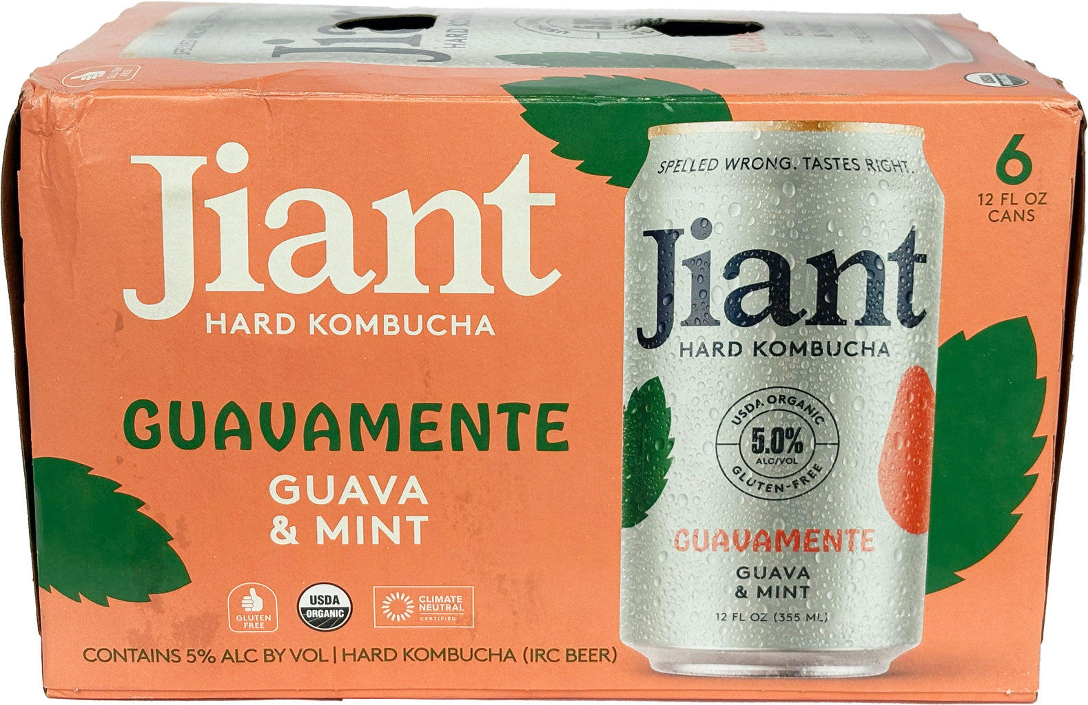 Jiant Hard Kombucha Guavamente 12oz-0