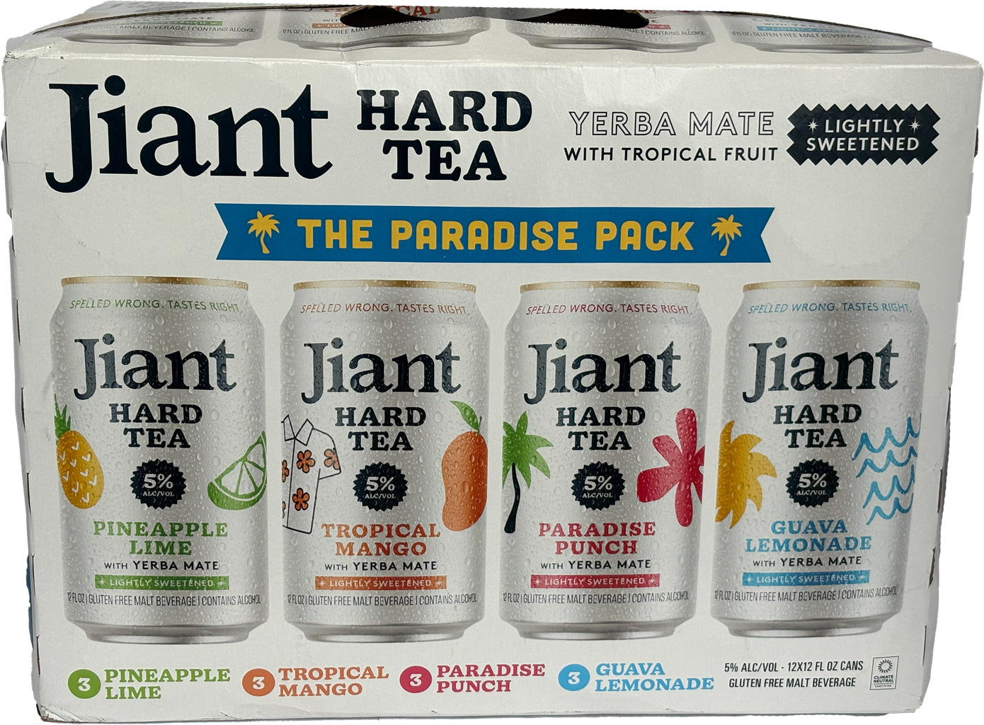 Jiant Hard Tea Paradise Pack 12pk cans-0
