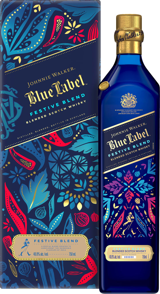Johnnie Walker Blue Label Festive Blend Blended Scotch Whisky 750ml-0