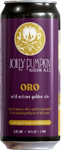 Jolly Pumpkin Ales Oro Wild Golden Ale 16oz Can