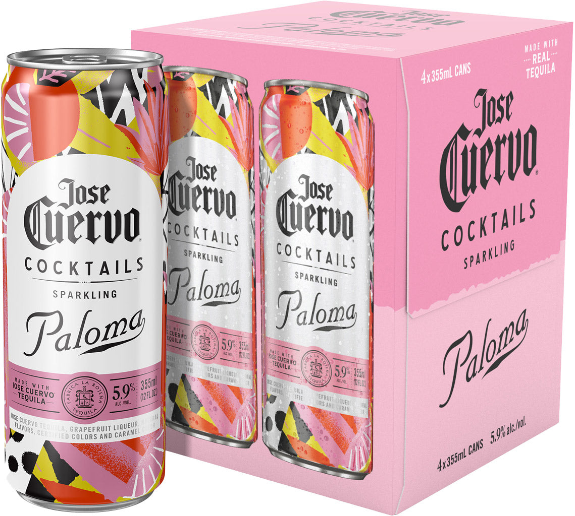 Jose Cuervo Sparkling Margarita Paloma 4pk 355ml Can-0