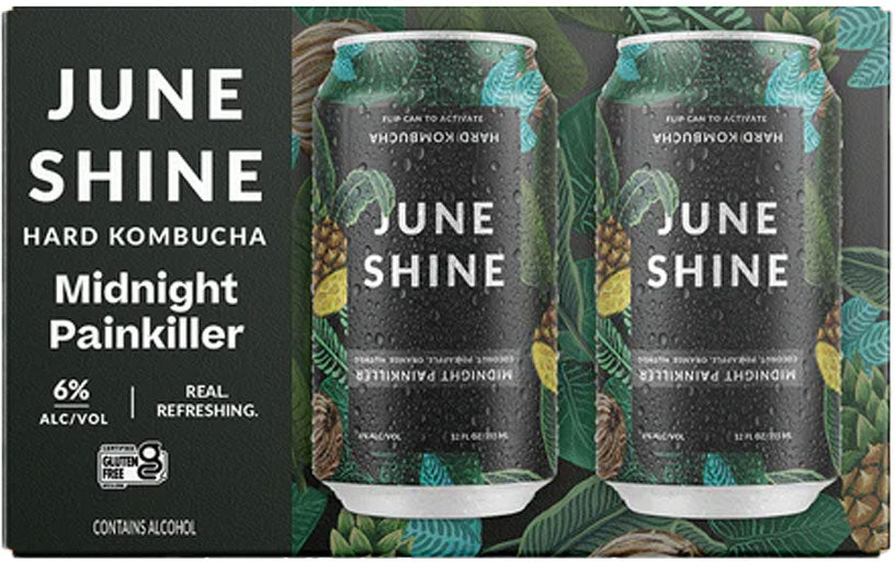 June Shine Midnight Painkiller Hard Kombucha 6pk Cans-0