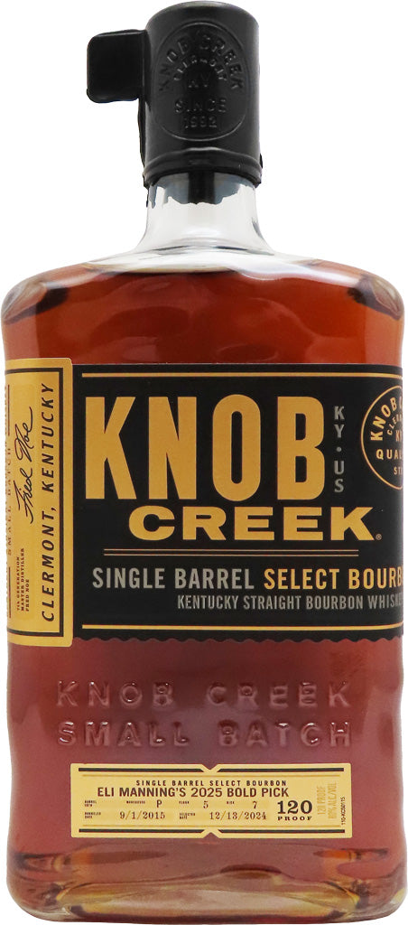 Knob Creek Single Barrel Select Bourbon Eli Manning Bold Pick 750ml-0