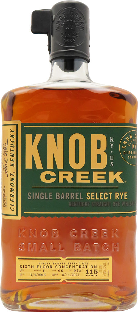 Knob Creek "Sixth Floor Concentration" 6 Year Old Mission Exclusive Single Barrel 57.5% Kentucky Rye Whiskey 750ml-0