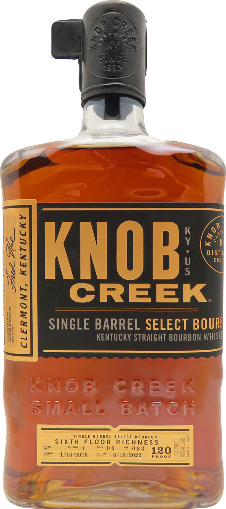 Knob Creek "Mission Exclusive-Sixth Floor Richness" 9 Year Old Single Barrel 120 Proof Kentucky Bourbon 750ml