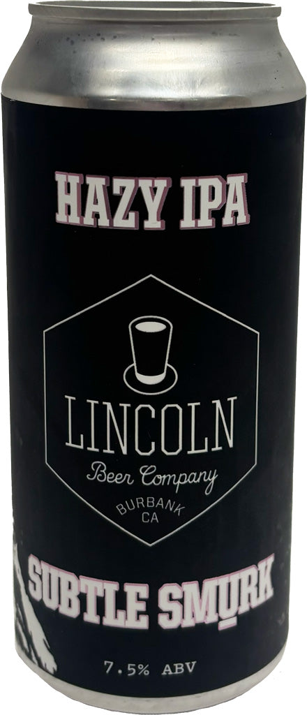 Lincoln Beer Subtle Smirk Hazy IPA 16oz Can-0