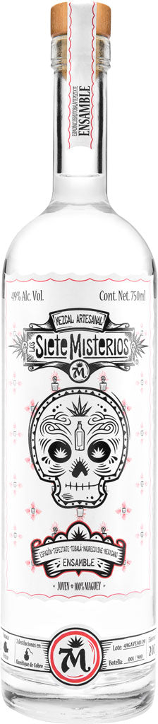 Los Siete Misterios Espadin-Tepeztate-Tobala-Madrecuishe-Mexicano Ensamble Mezcal 750ml-0