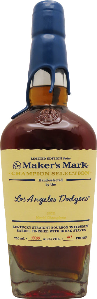 Maker's Mark Private Selection Los Angeles Dodgers 2025 World Champions Kentucky Bourbon Whiskey 750ml-0