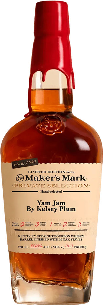 Maker's Mark "Yam Jam" Kelsey Plum Private Selection 111.3 Proof Kentucky Straight Bourbon Whisky 750ml (Limit 2)-0