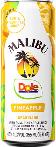 Malibu Sparkling Dole Pineapple Cocktail 19.2oz Can-0