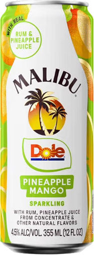 Malibu Sparkling Dole Pineapple Mango Cocktail 19.2oz Can-0