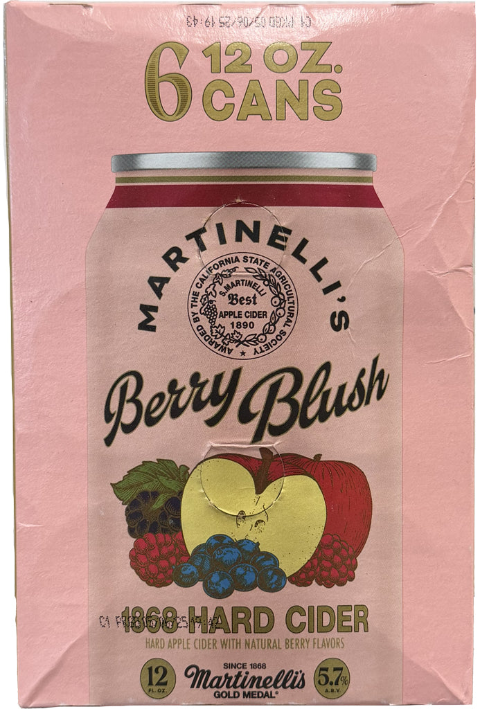 Martinelli's 1868 Berry Blush Hard Cider 6pk Cans-0