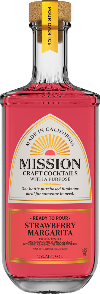 Mission Craft Cocktails Strawberry Margarita 375ml-0