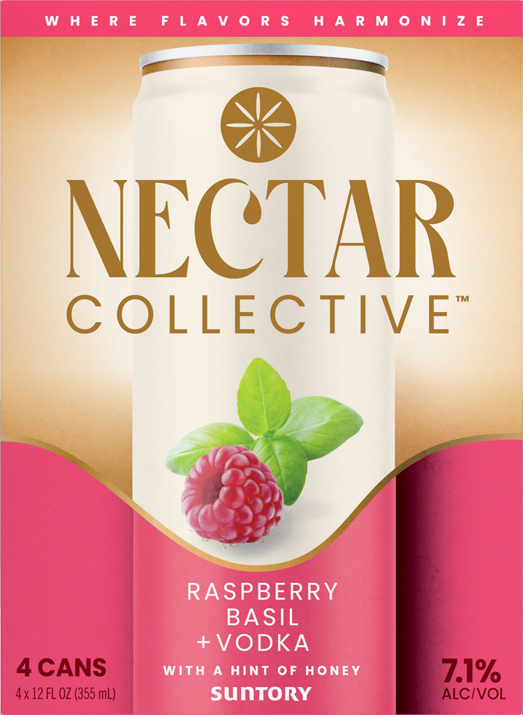 Nectar Collective Raspberry Basil Vodka 4pk Cans-0