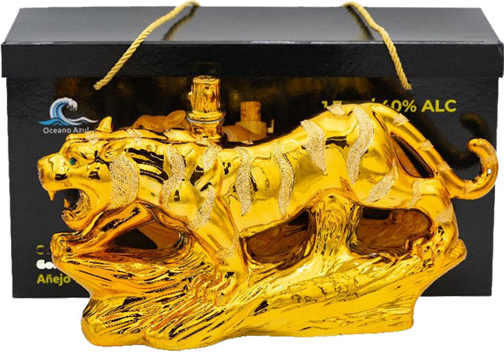 Oceano Azul Tequila Anejo Golden Tiger 1.75L-0
