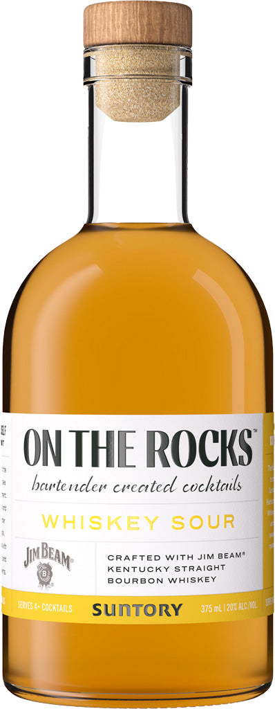 On The Rocks Jim Beam Whiskey Sour 375ml-0