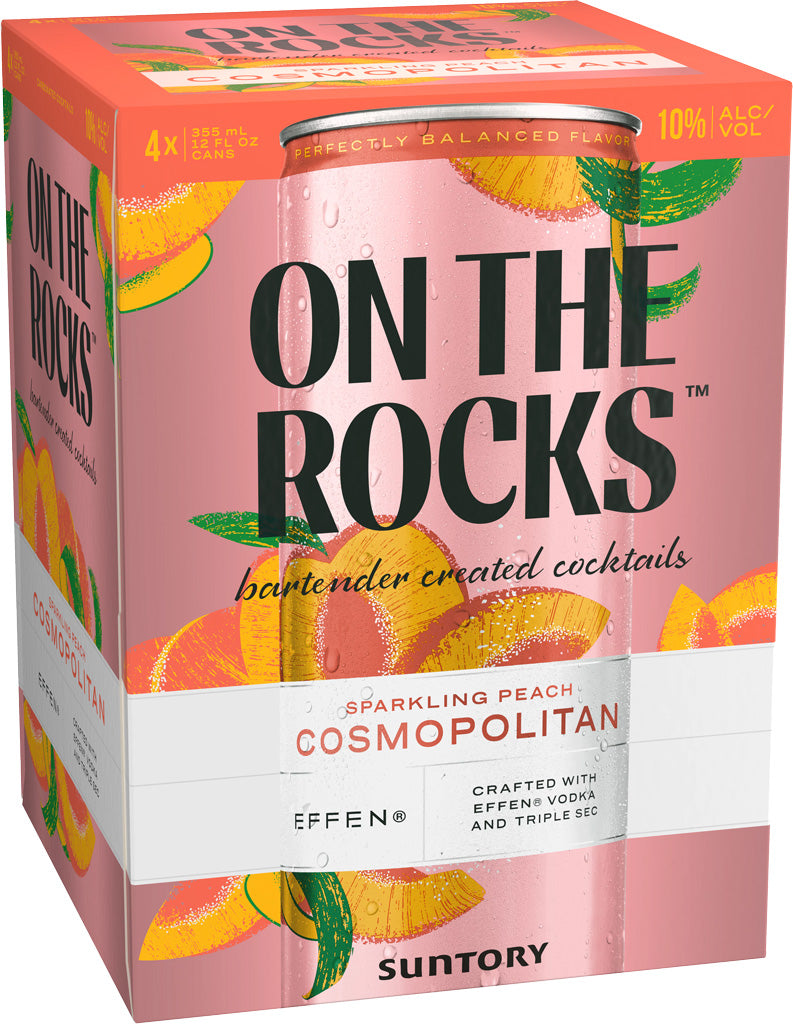 On The Rocks Sparkling Peach Cosmopolitan 4pk Cans-0