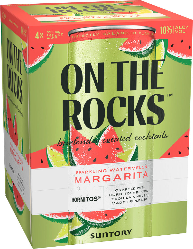 On The Rocks Sparkling Watermelon Margarita 4pk Cans-0