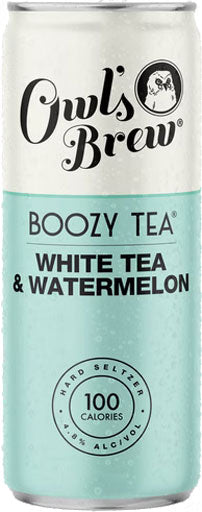 Owl's Brew Boozy Tea White Tea & Watermelon 19.2oz Can-0