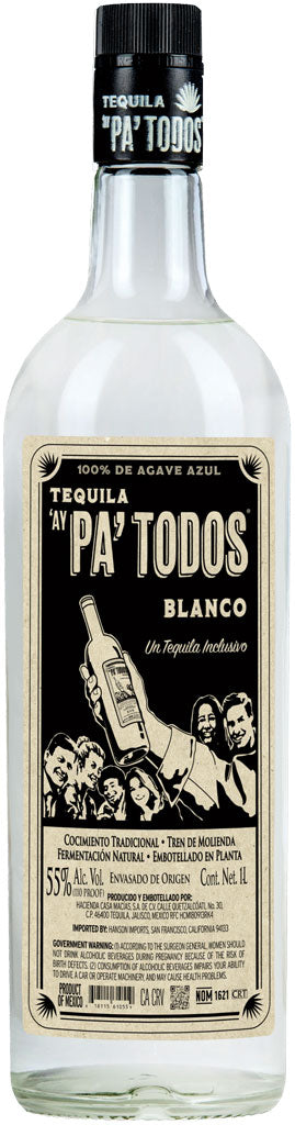 Pa'Todos Tequila Blanco 110 Proof 1L-0