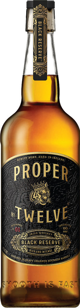 Proper Twelve Black Reserve Irish Whiskey 750ml-0