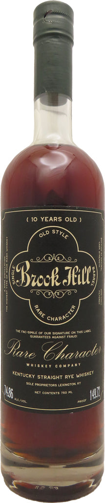 Rare Character Brook Hill Wild Fire Rebels Rye Whiskey 10 Year Old 750ml-0