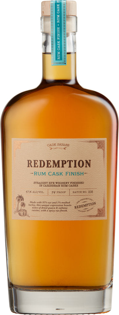 Redemption Rye Rum Cask Whiskey 750ml-0