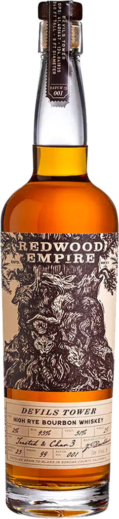 Redwood Empire Devil's Tower Hye Rye Bourbon Whiskey 750ml-0