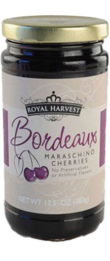 Royal Harvest Bordeaux Maraschino Cherries 13.5oz-0
