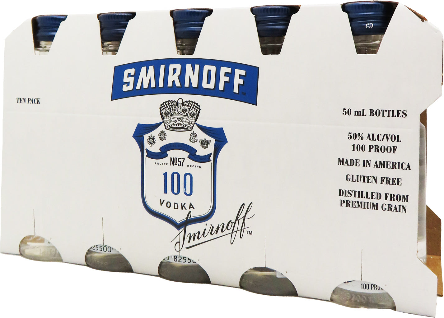 Smirnoff Vodka 100 Proof 50ml 10pk-0