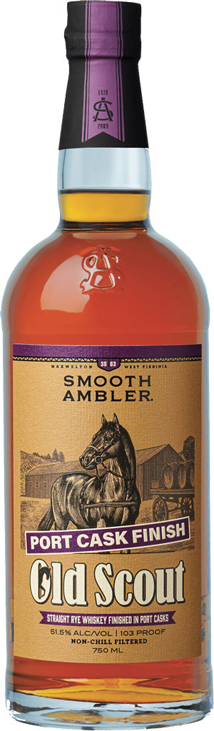 Smooth Ambler Old Scout Port Cask Finish Straight Rye Whiskey 750ml-0